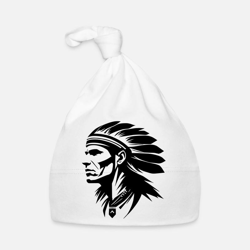 Chef indien avec des plumes Bonnet bio Bébé