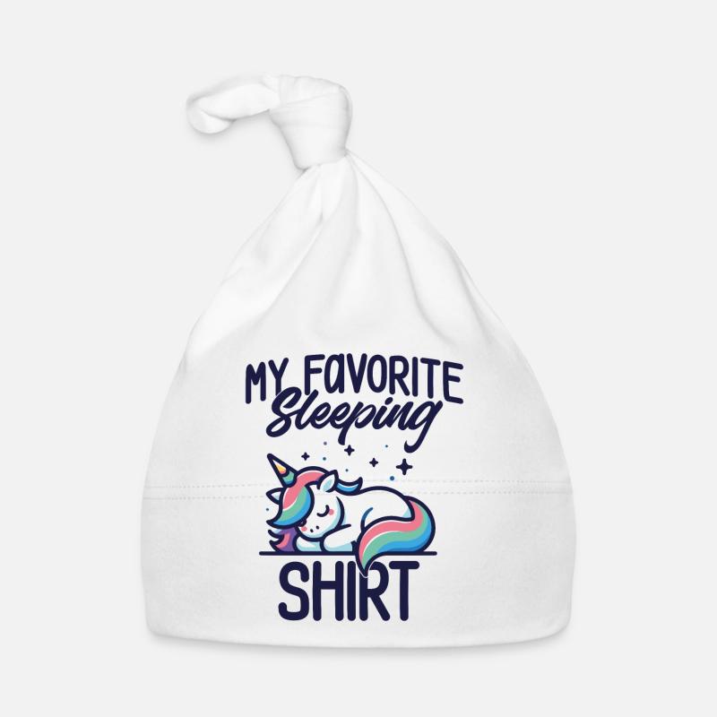 Einhorn Schlaf Humor Geschenk Pyjama faul Baby Bio-Mütze