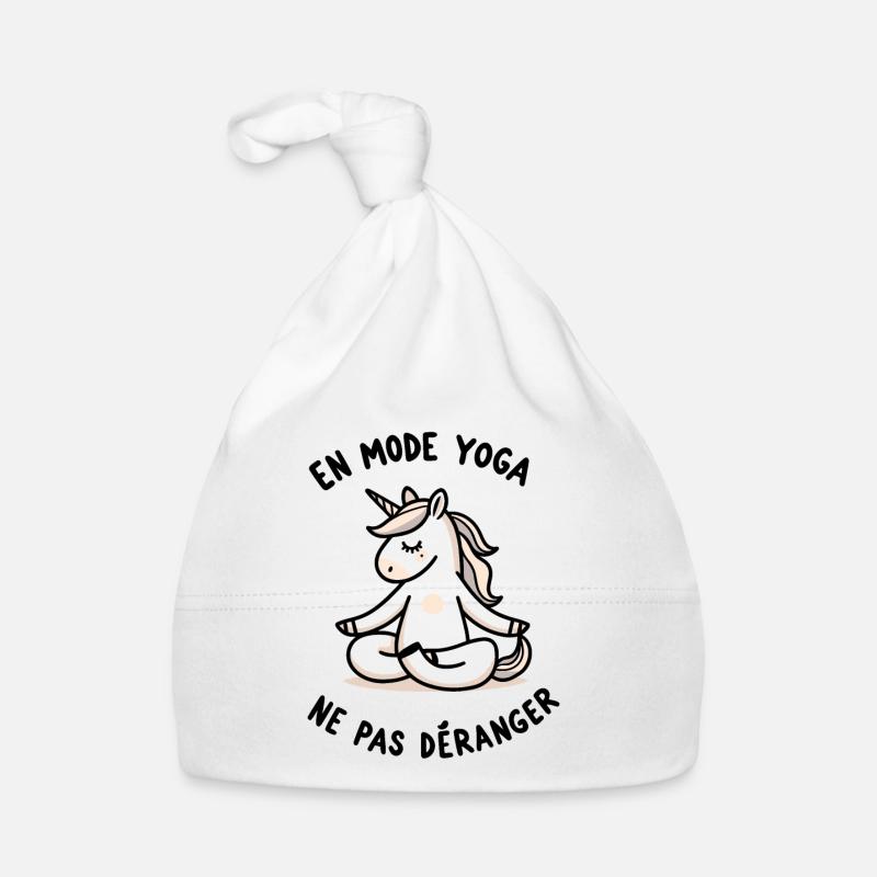 Licorne Yogi Cool - En Mode Yoga Méditation Bonnet bio Bébé
