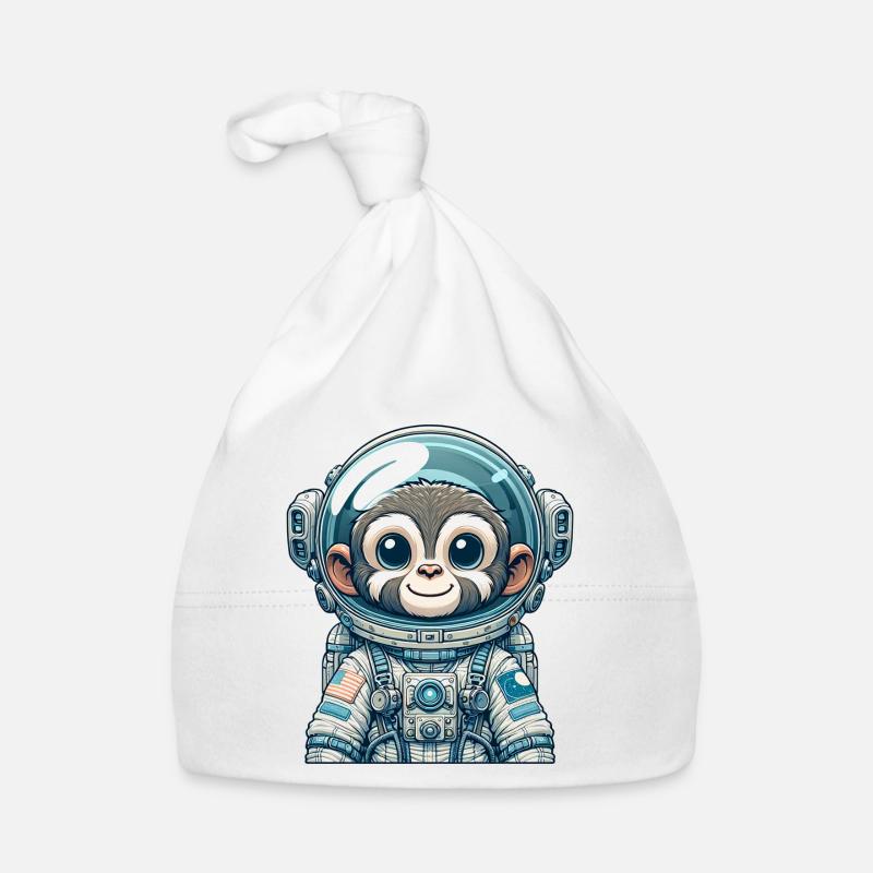 Cute Monkey Astronaut Baby Bio-Mütze