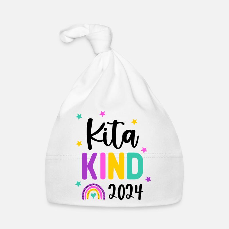 Kitakind 2024 Regenbogen Kindergarten Kita Mädchen Baby Bio-Mütze