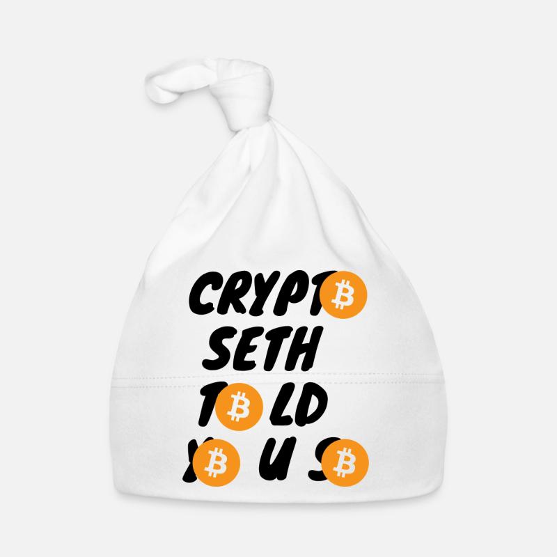Krypto Crypto Seth vous l’a dit BTC Bitcoin Bonnet bio Bébé
