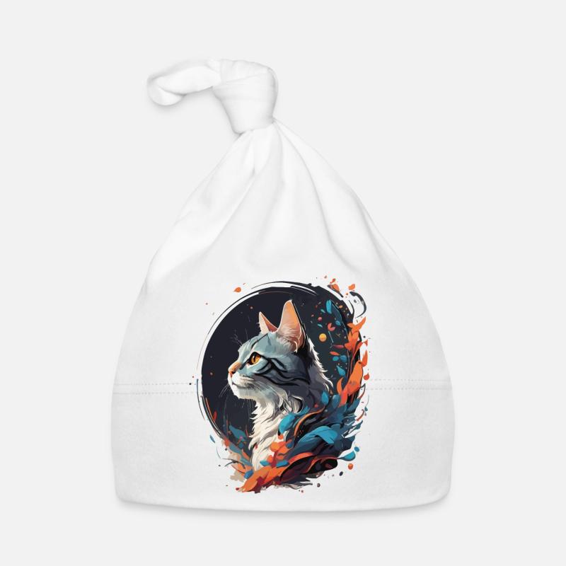 Bunte Katze Baby Bio-Mütze