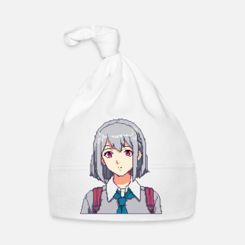 Pixel Schulmädchen Charm Baby Bio-Mütze