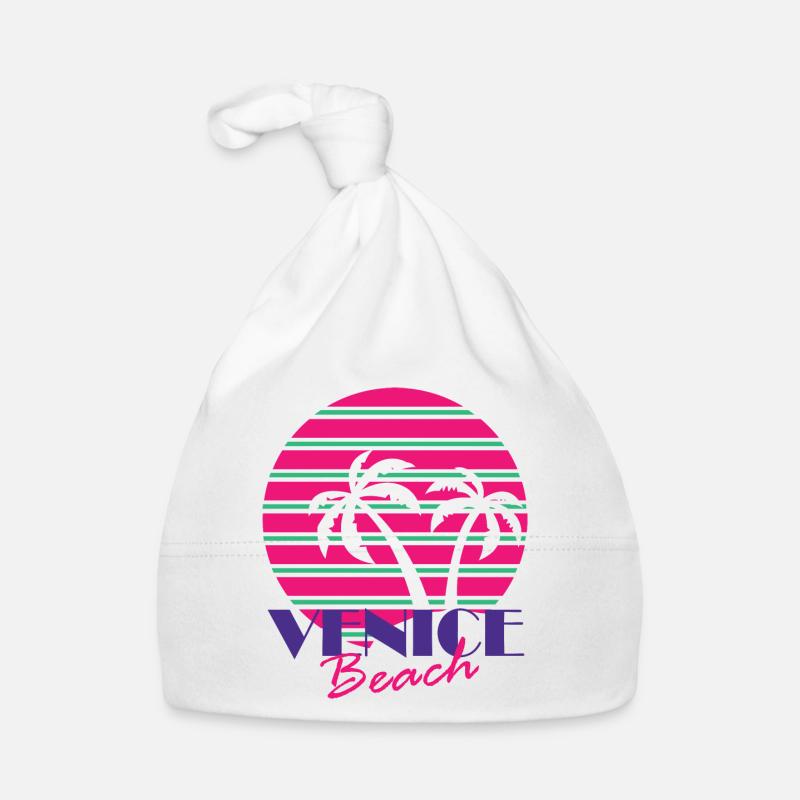 Venice Beach avec des palmiers Bonnet bio Bébé