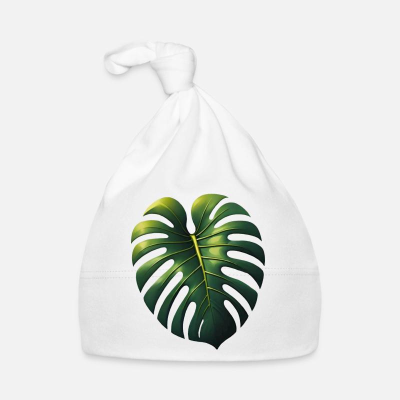 Monstera Leaf Organic Baby Cap