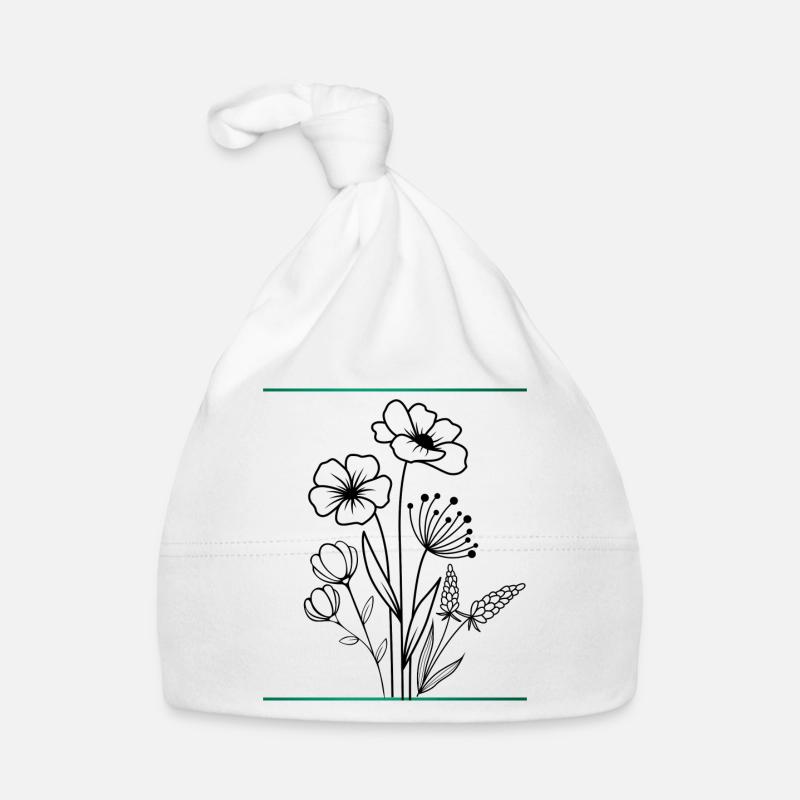 Blumenstrauß Baby Bio-Mütze
