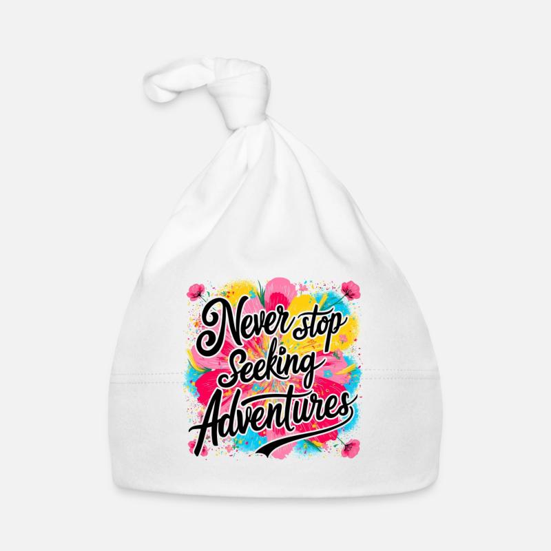 Conception Never Stop Searching Adventures Bonnet bio Bébé