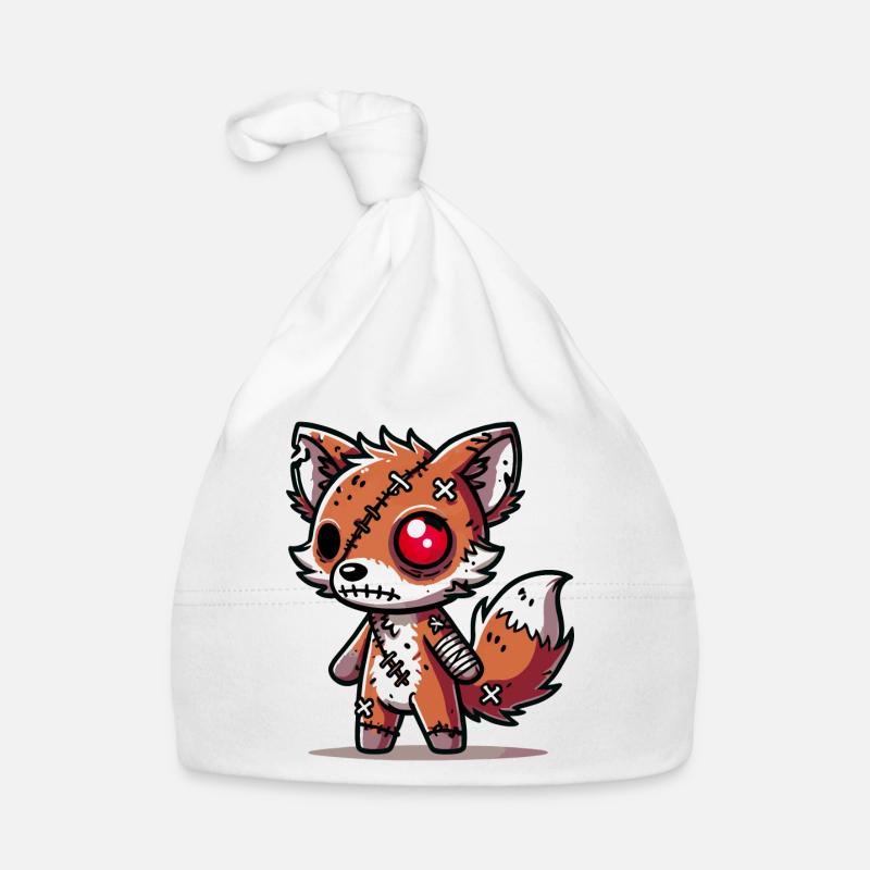 Renard zombie effrayant pour s’amuser à Halloween Bonnet bio Bébé