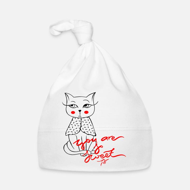 Tu es doux, chat Bonnet bio Bébé