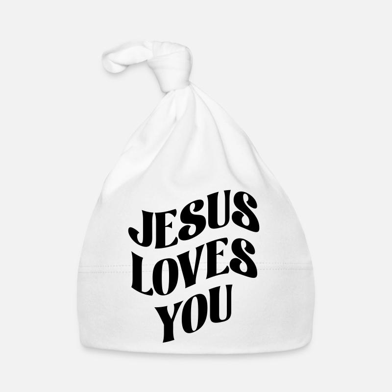 Jesus liebt Dich Baby Bio-Mütze