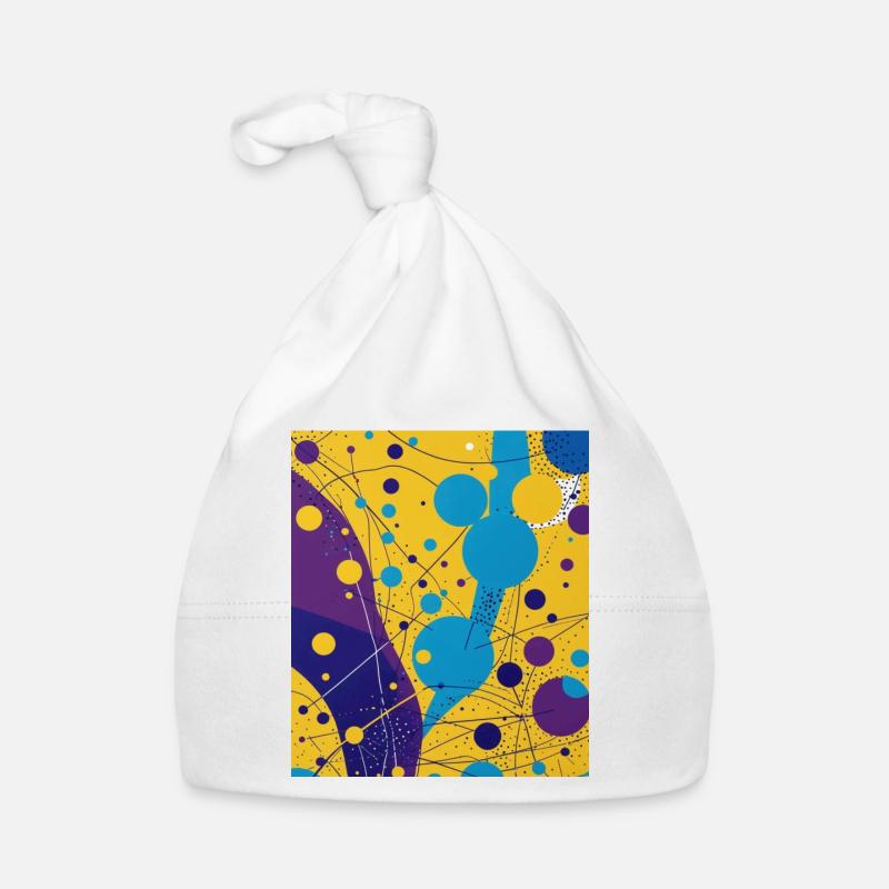 Points et lignes dessinés de manière abstraite Bonnet bio Bébé