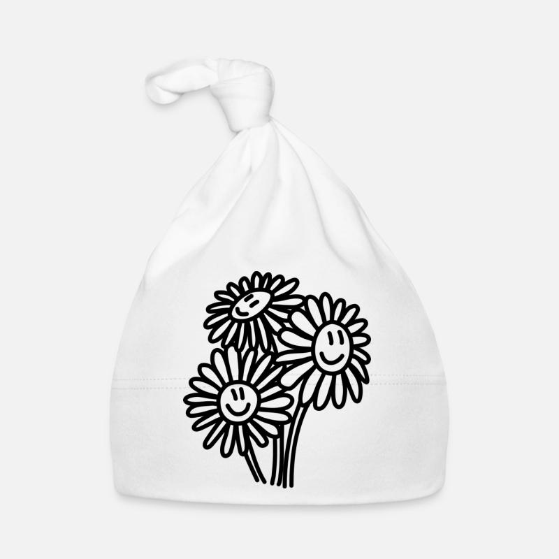 Fleurs heureuses Bonnet bio Bébé