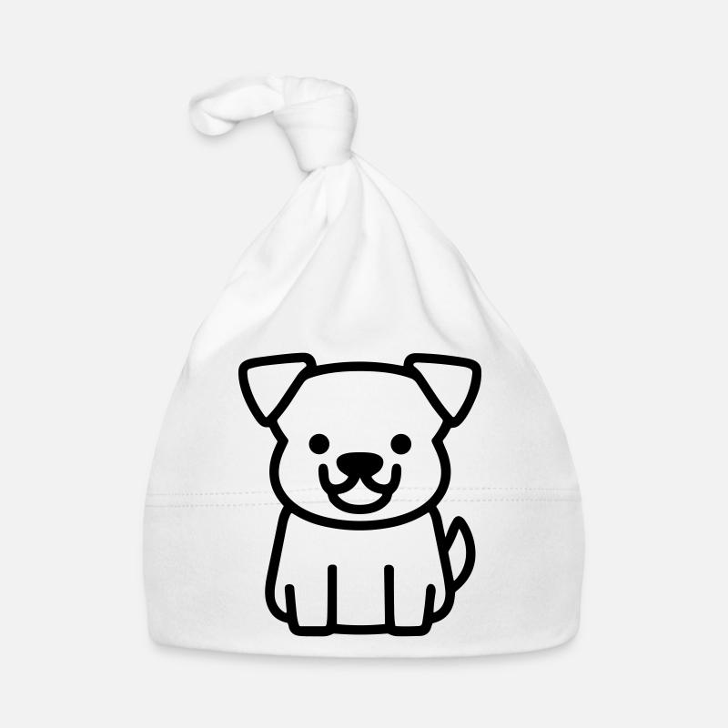 Chien - Bonnet bio Bébé - blanc