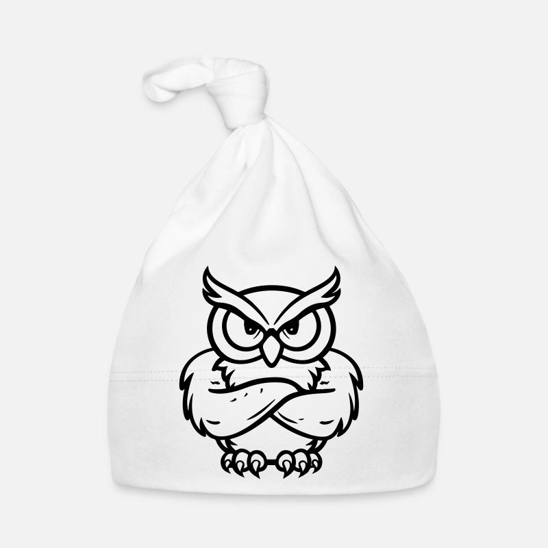 eule comic Baby Bio-Mütze