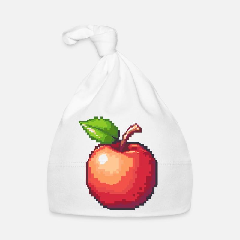Apfel Pixel Symbol Baby Bio-Mütze