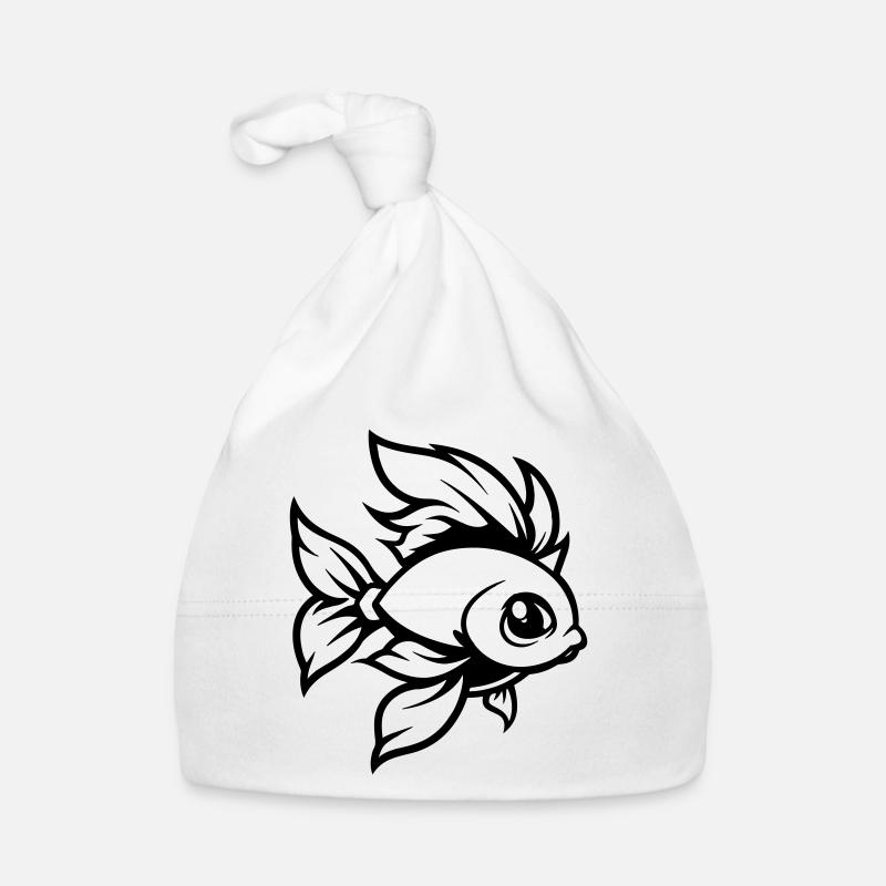 Poisson rouge Poisson Bande Dessinée Bonnet bio Bébé