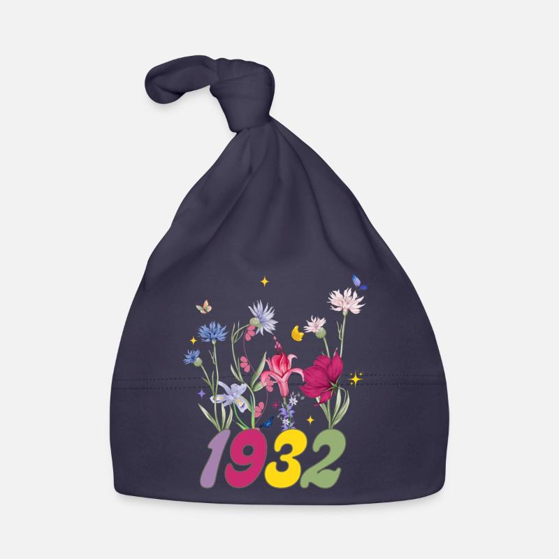 Année de naissance 1932 fleurs sauvages Bonnet bio Bébé