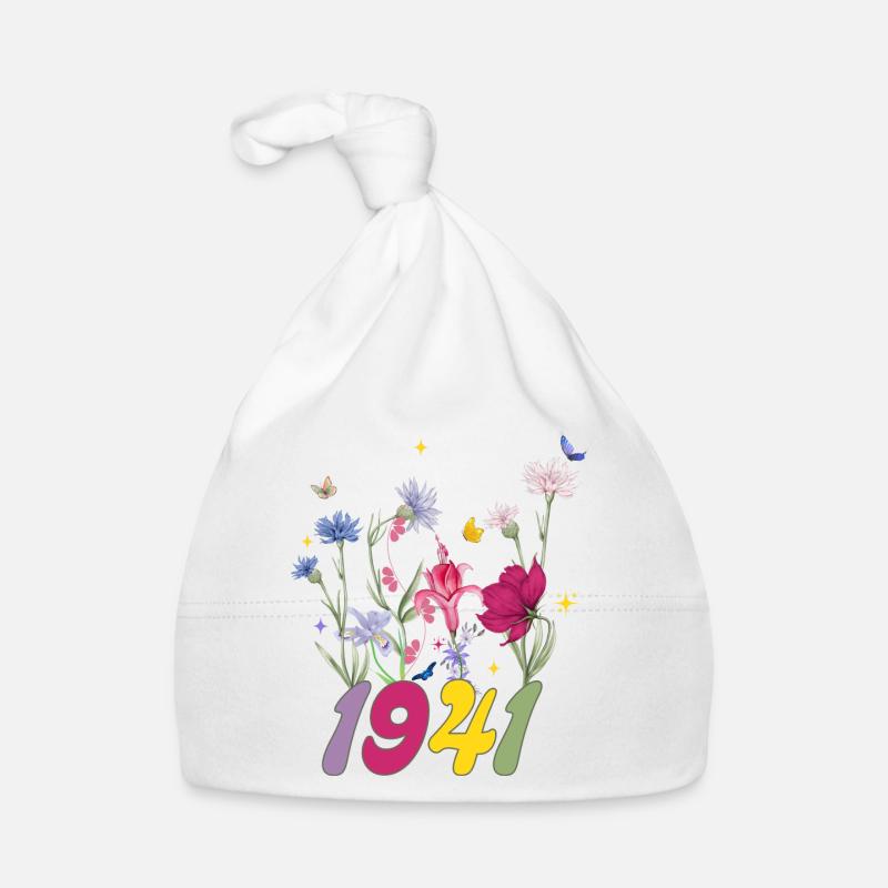 Année de naissance 1941 fleurs sauvages Bonnet bio Bébé