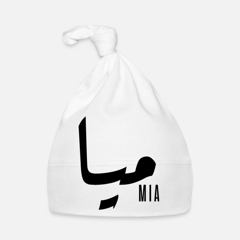 Mia-Name auf Arabisch Baby Bio-Mütze