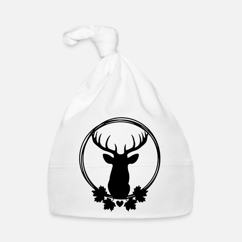Kranz mit Hirsch Baby Bio-Mütze