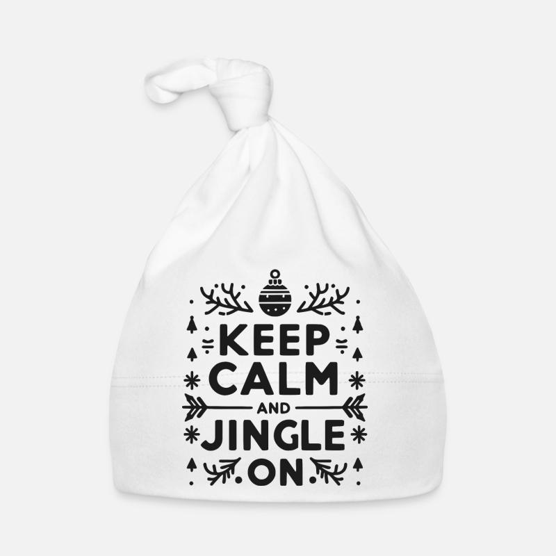 Keep Calm and Jingle On Organic Baby Cap