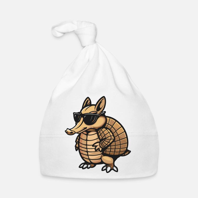Armadillo Comic Cool - Organic Baby Cap - white