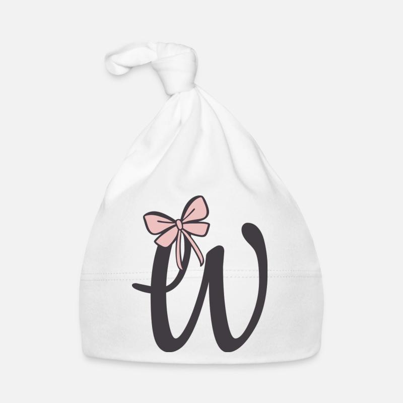 Lettre initiale W Bonnet bio Bébé