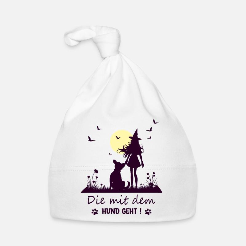 Witch who walks with the dog! Organic Baby Cap