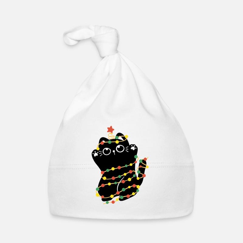 Lumières de Noël Chat Bonnet bio Bébé