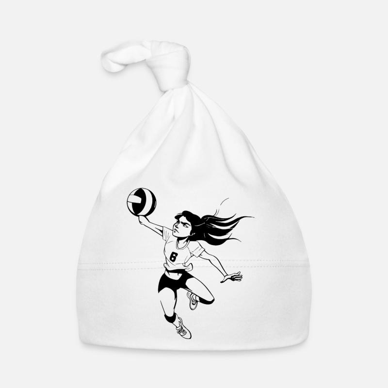 Volleyball Player Comic Look Organic Baby Cap