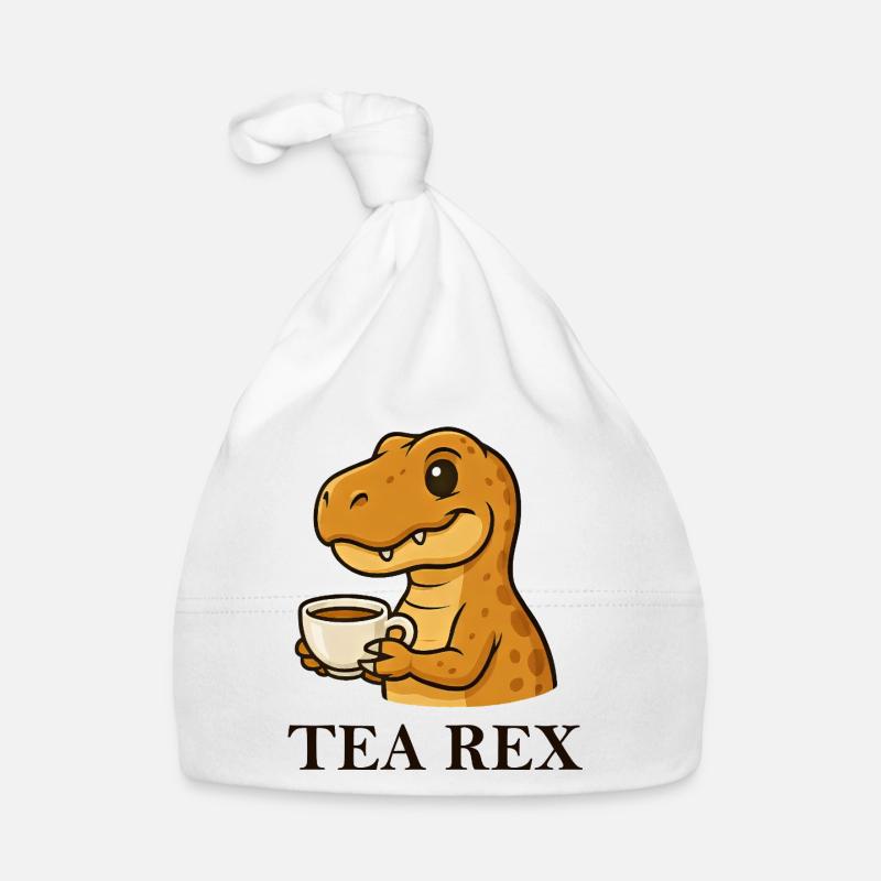 Tea Rex Dinosaurier T-Shirt Teetrinker Spruch Baby Bio-Mütze