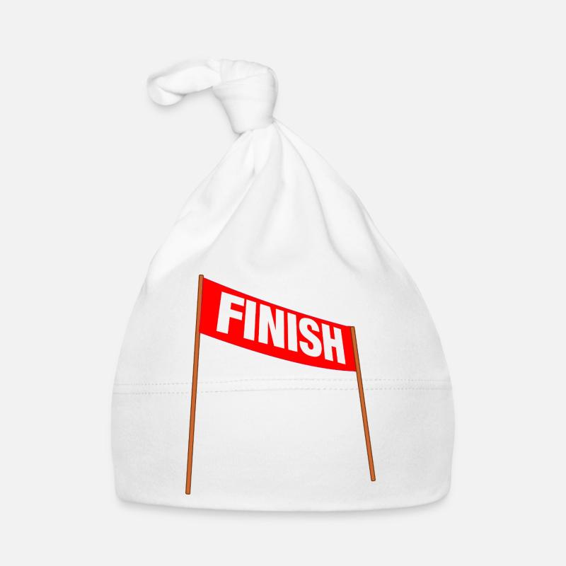 Bannière rouge avec FINITION – Vous avez réussi ! Bonnet bio Bébé