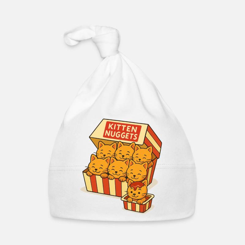 Colorful Kitten in Toy Box Organic Baby Cap