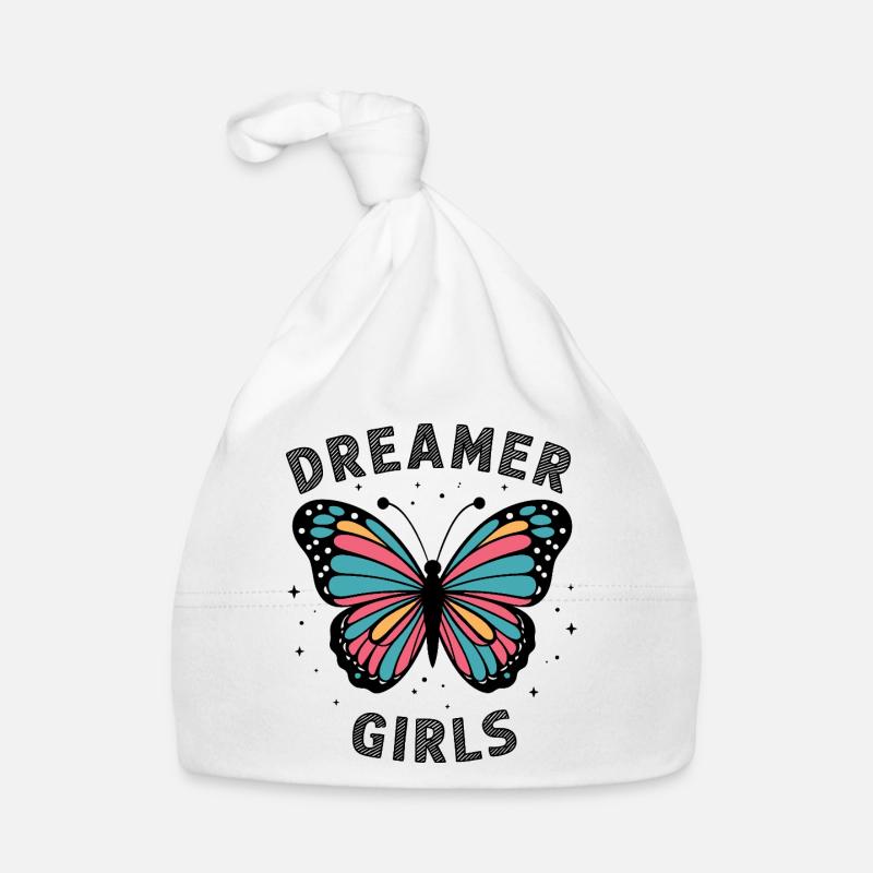 Papillon Coloré Éclatant Bonnet bio Bébé