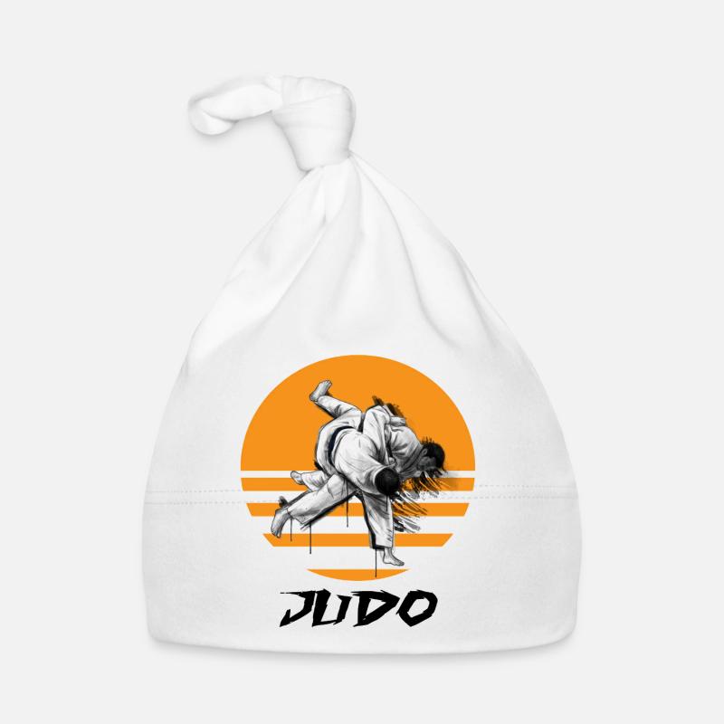 Judo-Kampfkunst Motiv mit Dynamik Baby Bio-Mütze