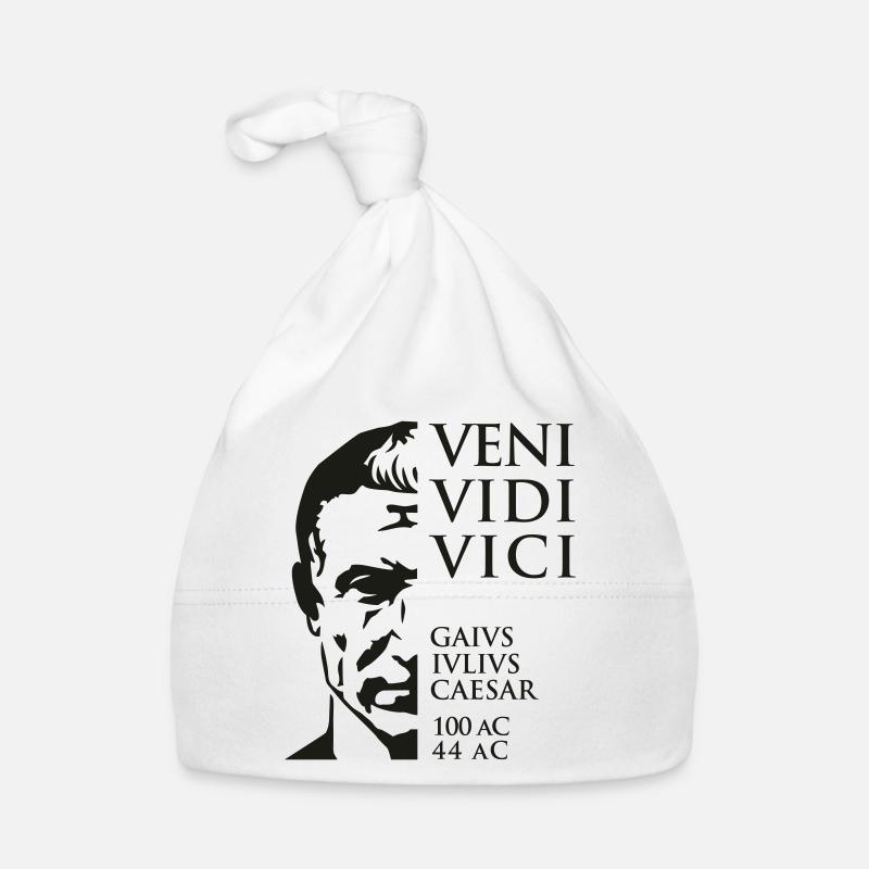 Veni Vidi Vici César Citation Empereur Bonnet bio Bébé