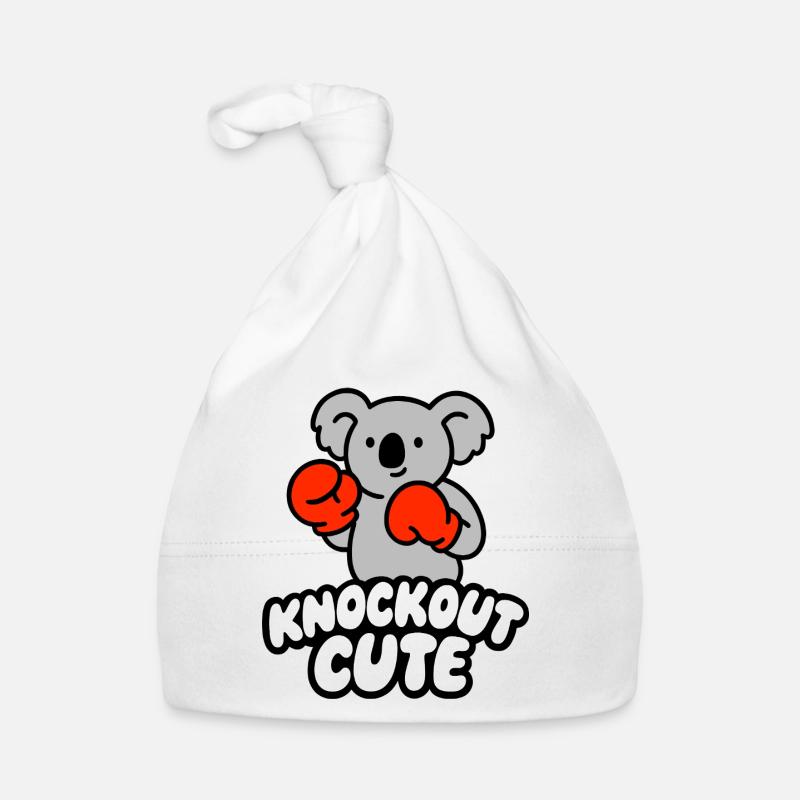 Knockout Cute Koala mit Boxhandschuhen Baby Bio-Mütze