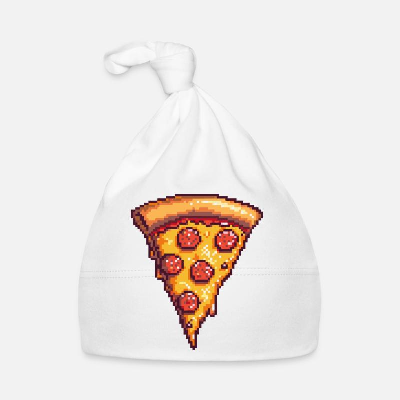 Pixel Pizza Stück Baby Bio-Mütze