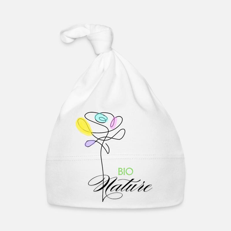 Fleurs colorées Bio Nature Bonnet bio Bébé