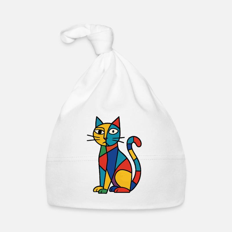 Variété de couleur de chat cubiste Bonnet bio Bébé
