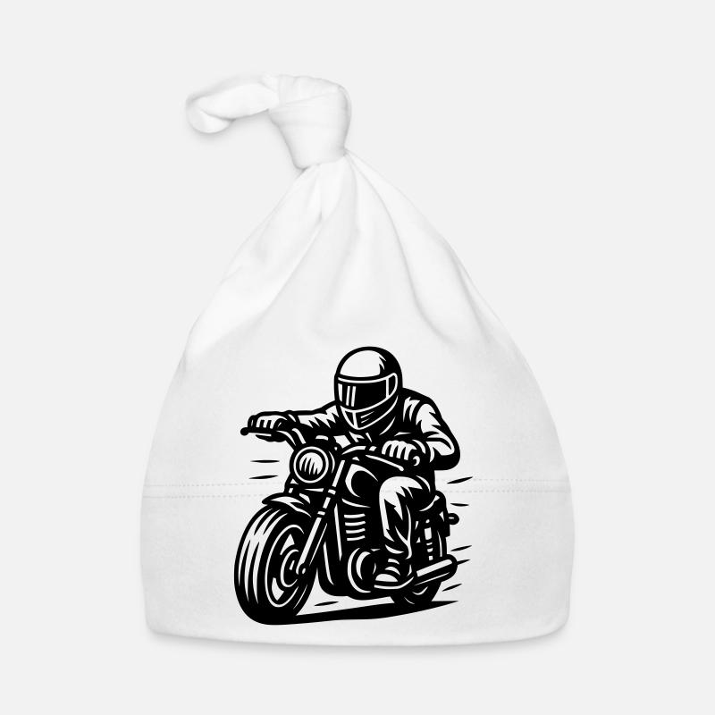 cycliste - Bonnet bio Bébé - blanc