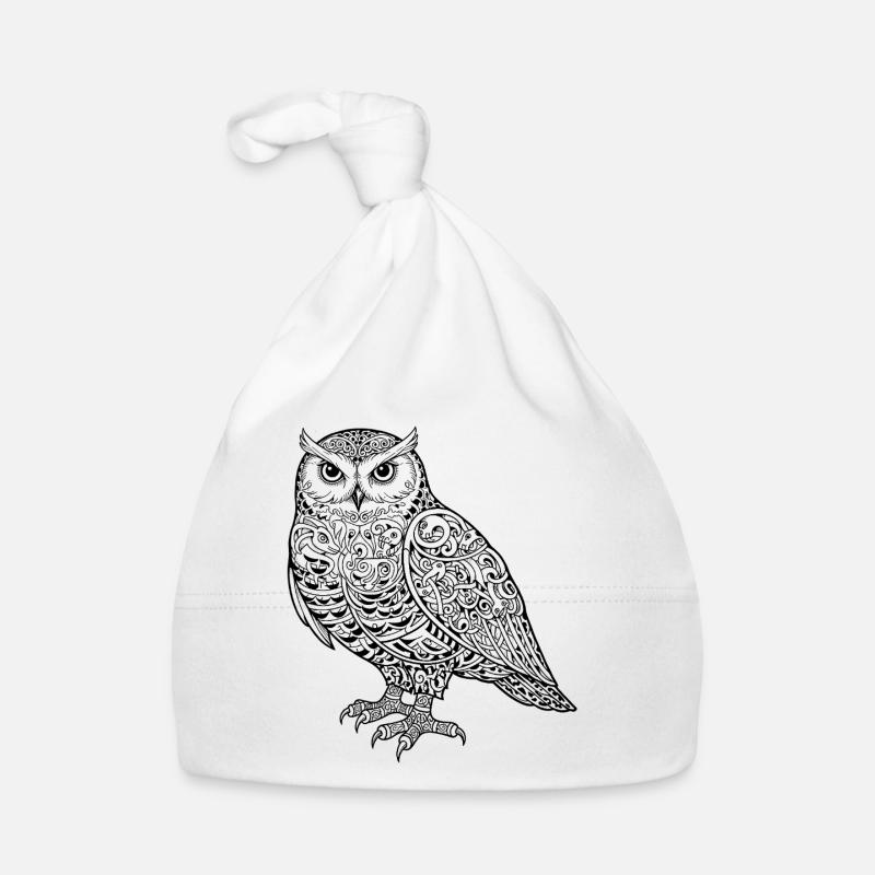 Snowy Owl Ornament Organic Baby Cap