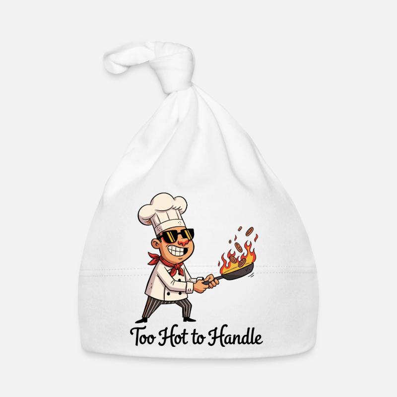 Cooking hero with fire pan Organic Baby Cap