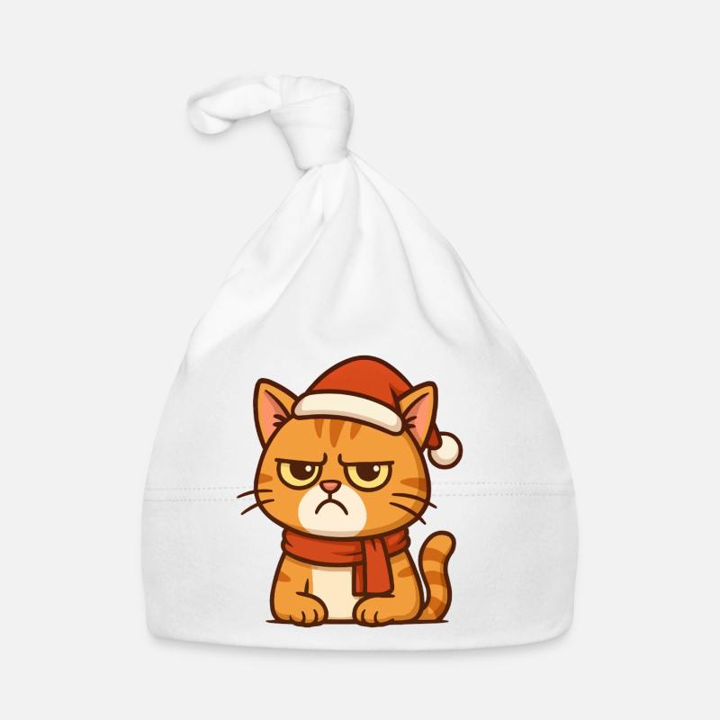 Grumpy Christmas hangover - Organic Baby Cap - white