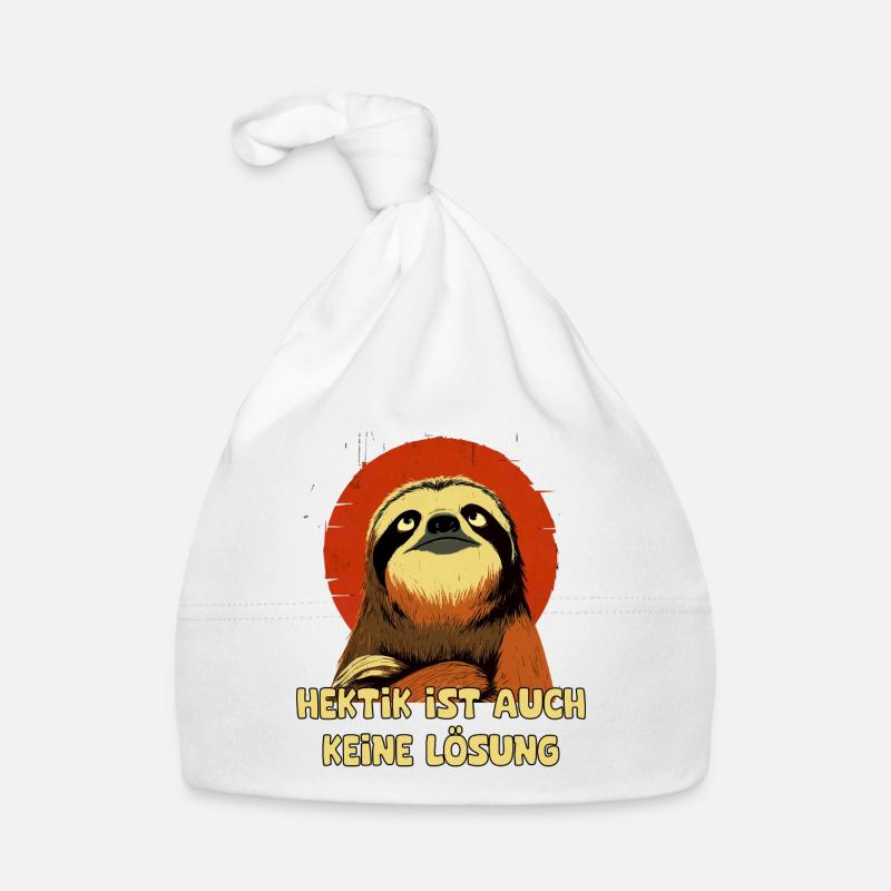 Langsam statt Hektik Sloth Baby Bio-Mütze