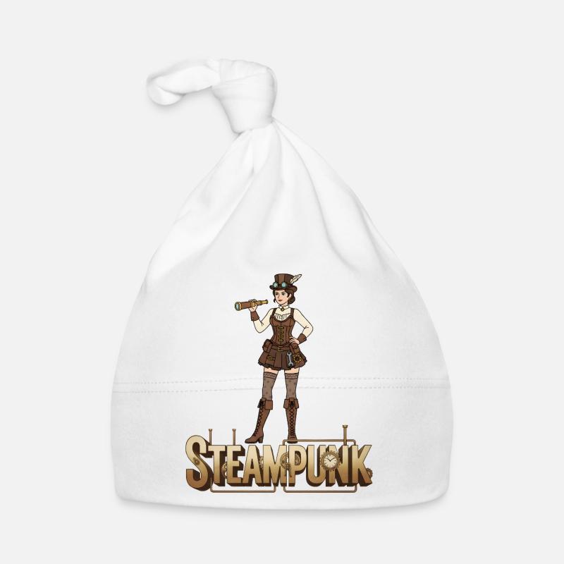 Steampunk Baby Bio-Mütze