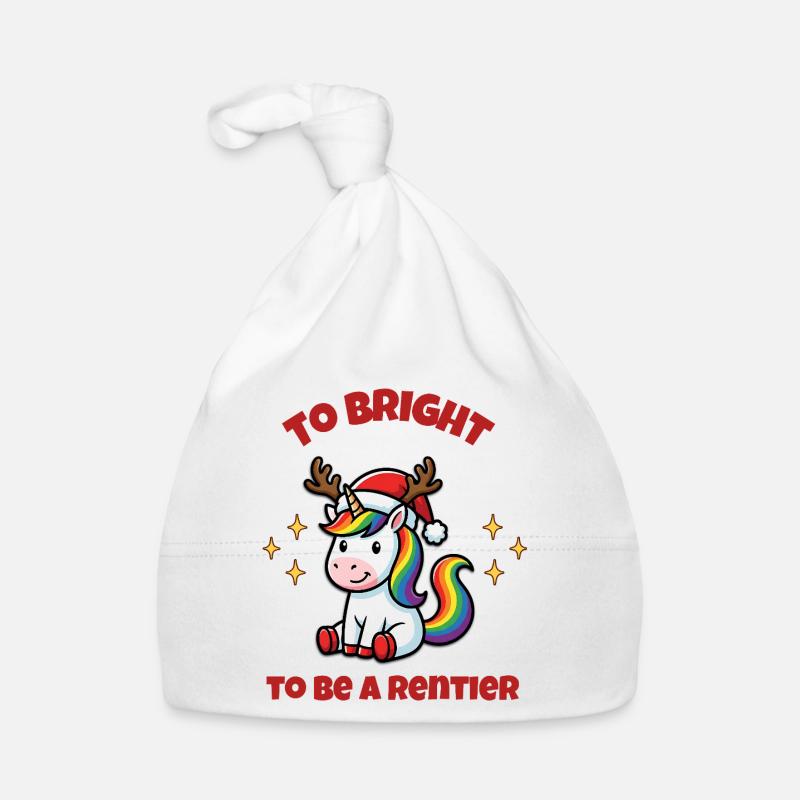 Fabuleuse licorne de Noël arc-en-ciel Bonnet bio Bébé