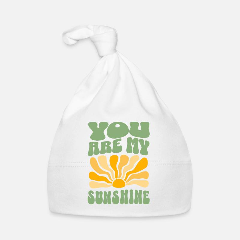 Tu es mon rayon de soleil rétro Éclat de soleil Bonnet bio Bébé