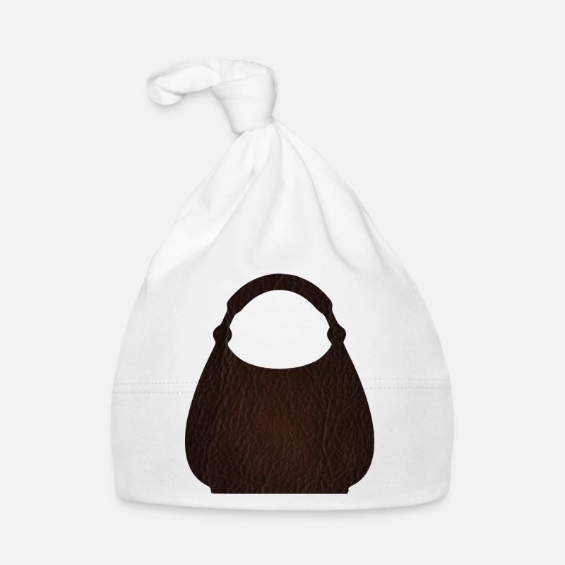 Braune Ledertaschentextur Baby Bio-Mütze